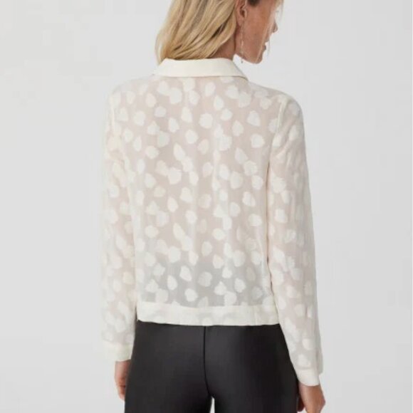nice things by Paloma S. Leaves Jacquard Shirt Ecru - Picture 2 of 5